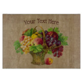 Vruchtmandje  kunst op maat snijplank (Voorkant)