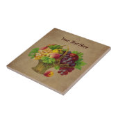 Vruchtmandje  kunst op maat tegeltje (Zijkant)