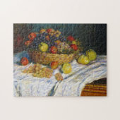 Vruchtmandje met appelen en druiven Claude Monet Legpuzzel (Horizontaal)