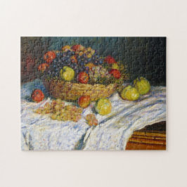 Vruchtmandje met appelen en druiven Claude Monet Legpuzzel