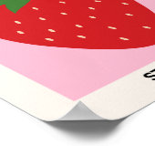 Vruchtmarkt Roze aardbei Voedsel Modern Decor Poster (Hoek)