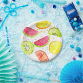 Vruchtpartijenverjaardagspapier voor kinderen bord (Feest)