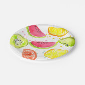 Vruchtpartijenverjaardagspapier voor kinderen bord (Gekanteld)