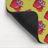 Vruchtpatronen Aardbeien op gouden elektronica Muismat (Hoek)