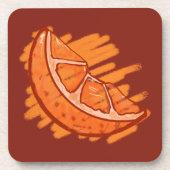 Vruchtpatronen Bloed Oranje geschenken Bier Onderzetter (Voorkant)