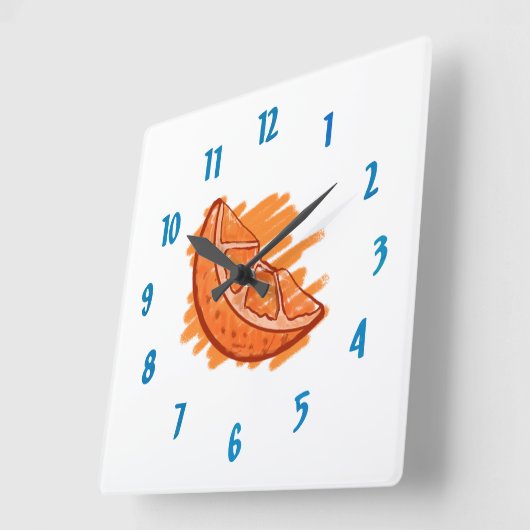 Vruchtpatronen Bloed Sinaasappels Vierkante Klok (Hoek)