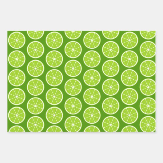 Vruchtpatronen, kersen, bananen en Limoen Inpakpapier Vel (Voorkant 3)