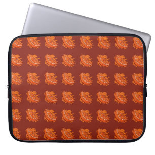 Vruchtpatronen Oranje elektronisch bloed Laptop Sleeve
