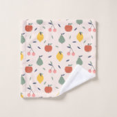 Vruchtpatroon bevestigen bad handdoek (Wasdoekje)
