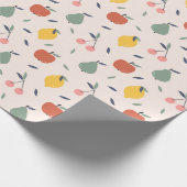 Vruchtpatroon bevestigen cadeaupapier (Hoek)