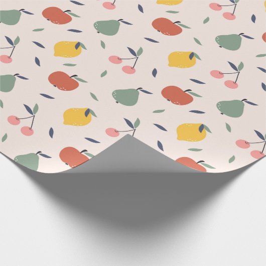 Vruchtpatroon bevestigen cadeaupapier (Hoek)