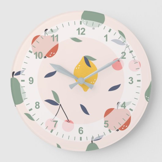 Vruchtpatroon bevestigen grote klok (Voorkant)