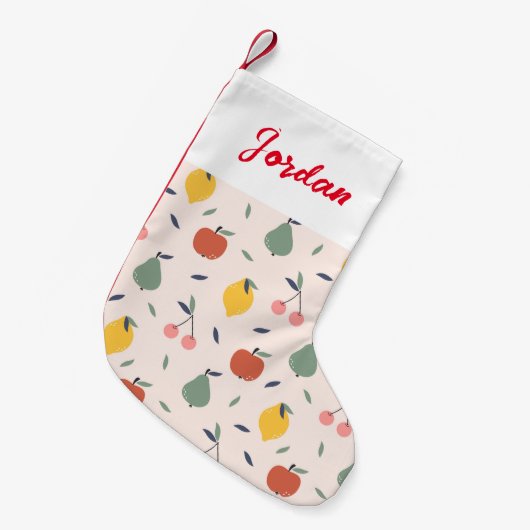 Vruchtpatroon bevestigen kleine kerstsok (Voorkant (Hangend))
