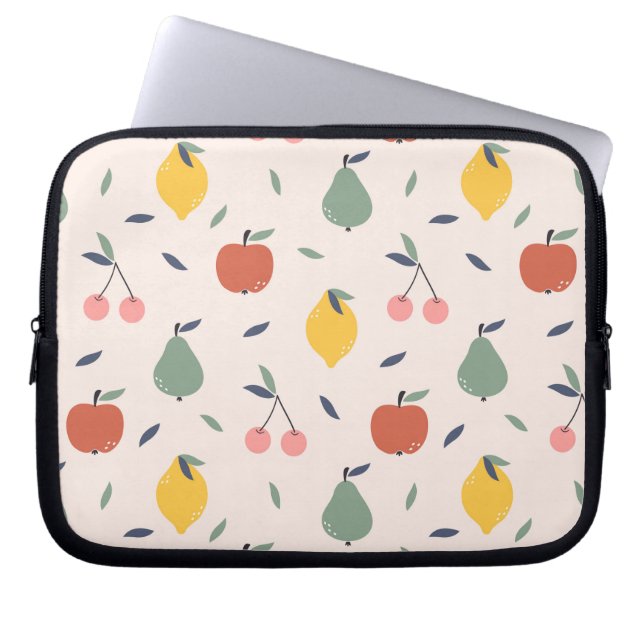Vruchtpatroon bevestigen laptop sleeve (Voorkant)