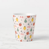 Vruchtpatroon bevestigen latte mok (Voorkant)