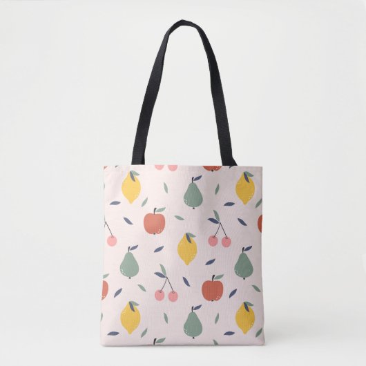 Vruchtpatroon bevestigen tote bag (Voorkant)