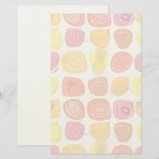 Vruchtpatroon Briefpapier (Voorkant / Achterkant)