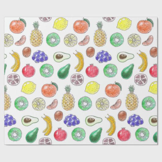 Vruchtpatroon Cadeaupapier (Vlak)