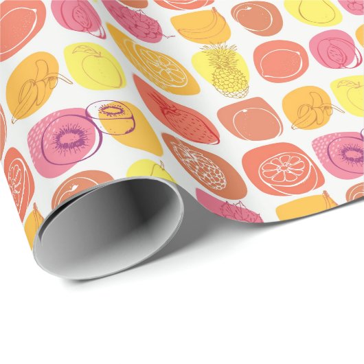 Vruchtpatroon Cadeaupapier (Rol Hoek)