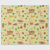 Vruchtpatroon Cadeaupapier (Vlak)