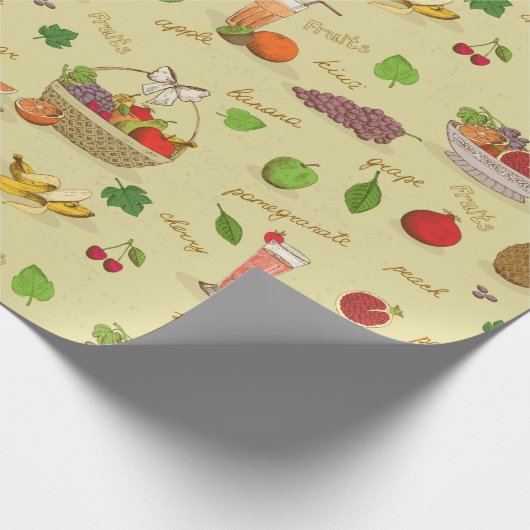 Vruchtpatroon Cadeaupapier (Hoek)