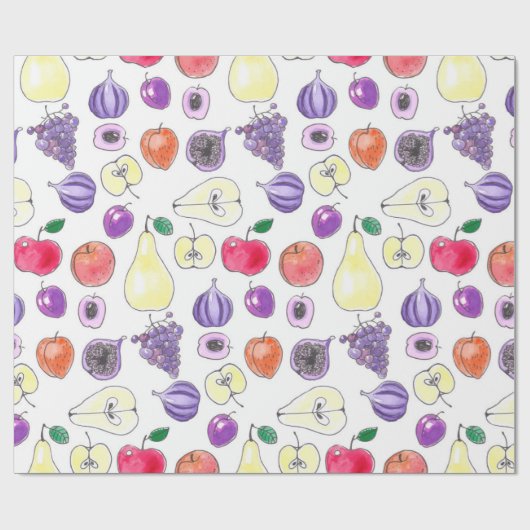 Vruchtpatroon Cadeaupapier (Vlak)
