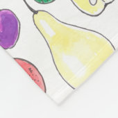 Vruchtpatroon Fleece Deken (Hoek)