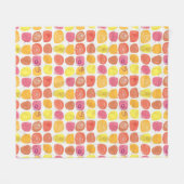 Vruchtpatroon Fleece Deken (Voorkant (Horizontaal))