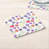 Vruchtpatroon Kartonnen Onderzetters (Schuin)