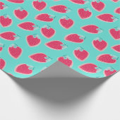 Vruchtpatroon met aardbeiboomvrucht cadeaupapier (Hoek)