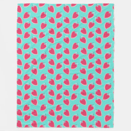 Vruchtpatroon met aardbeiboomvrucht fleece deken