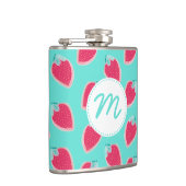 Vruchtpatroon met aardbeiboomvrucht heupfles (Rechts)