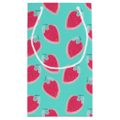 Vruchtpatroon met aardbeiboomvrucht klein cadeauzakje (Achterkant)