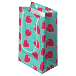 Vruchtpatroon met aardbeiboomvrucht klein cadeauzakje