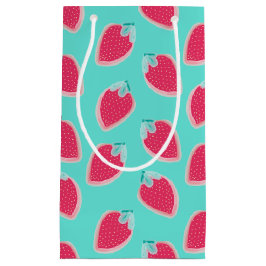 Vruchtpatroon met aardbeiboomvrucht klein cadeauzakje