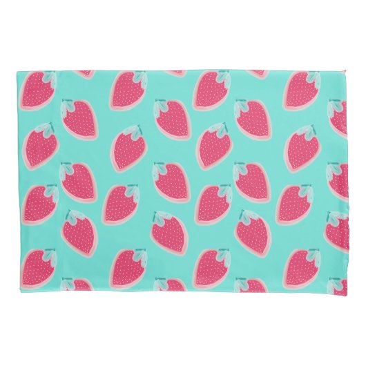 Vruchtpatroon met aardbeiboomvrucht kussensloop (Voorkant-Links)