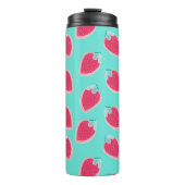 Vruchtpatroon met aardbeiboomvrucht thermosbeker (Voorkant)