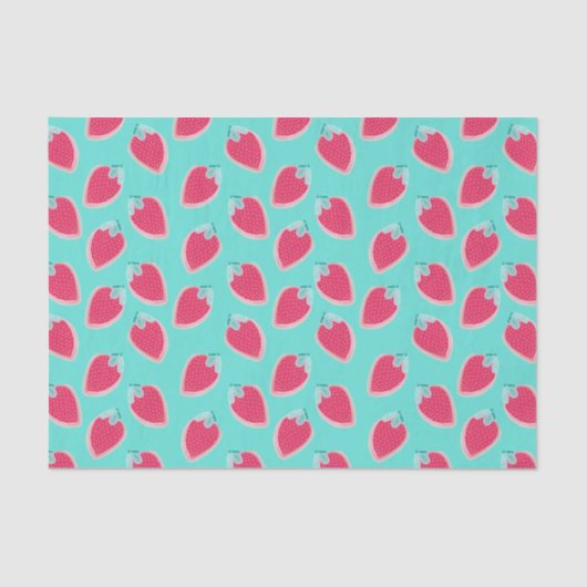 Vruchtpatroon met aardbeiboomvrucht tissuepapier (Voorkant)