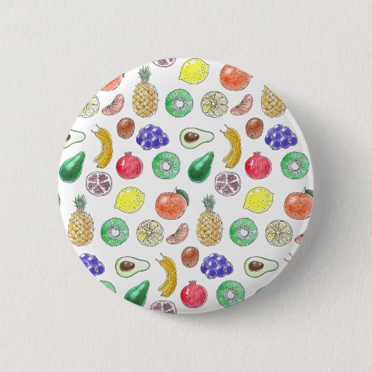 Vruchtpatroon Ronde Button 5,7 Cm (Voorkant)