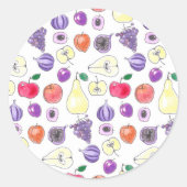 Vruchtpatroon Ronde Sticker (Voorkant)
