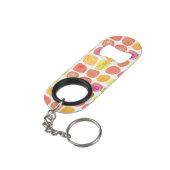 Vruchtpatroon Sleutelhanger Flessenopener (Achterkant Gekanteld)