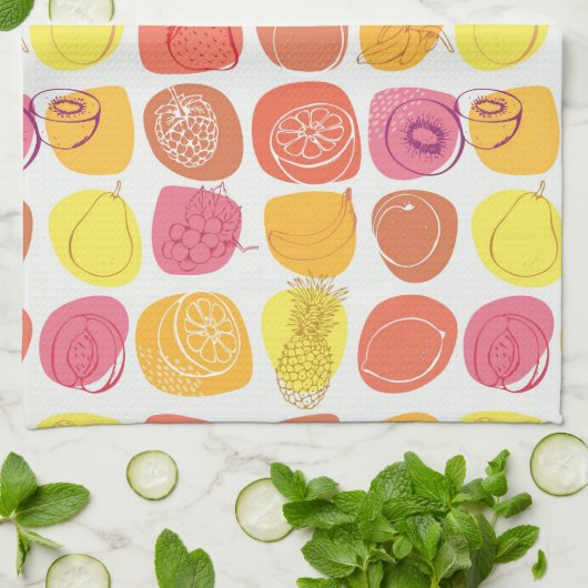 Vruchtpatroon Theedoek (Gevouwen)