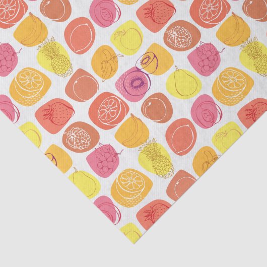 Vruchtpatroon Tissuepapier (Detail)