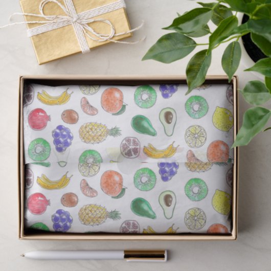 Vruchtpatroon Tissuepapier (Geschenk)