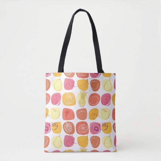Vruchtpatroon Tote Bag (Voorkant)