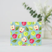 Vruchtpatroon voor Waterverven Briefkaart (Staand voorkant)