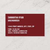 Vruchtpruimen, groenboeren visitekaartje (Achterkant)