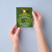 Vruchtpruimen, groenvoedergewassen, Adverteren Flyer (Hand)