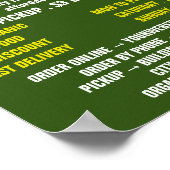 Vruchtpruimen, groenvoedergewassen, Adverteren Poster (Hoek)