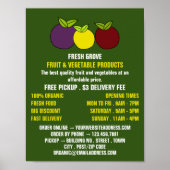 Vruchtpruimen, groenvoedergewassen, Adverteren Poster (Voorkant)